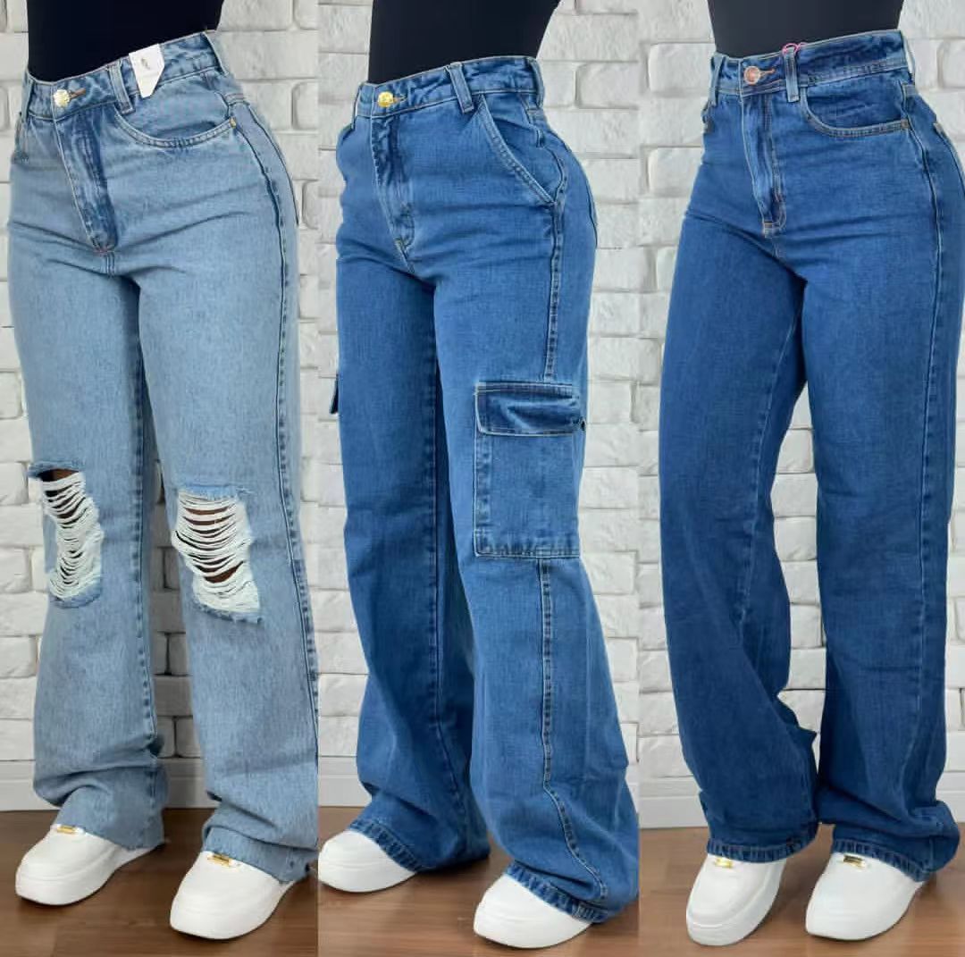 Women's Cargo Pants High Waist Straight Leg Cotton Stretch Casual Loose Fit Workwear Jeans Streetwear Fashion_mkmklike.com