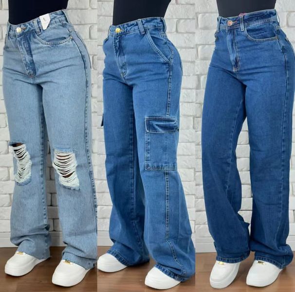 Women's Cargo Pants High Waist Straight Leg Cotton Stretch Casual Loose Fit Workwear Jeans Streetwear Fashion_mkmklike.com