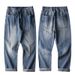 Men’s Vintage Washed Baggy Jeans – Streetwear High-Waisted Loose Fit Denim Pants (28-40)_mkmklike.com