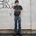 Spring High Quality Stretch Slim Fit Straight Leg Men's Jeans With Splatter Paint Slightly Flared Trendy Student Pants_mkmklike.com