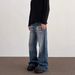 Nordmann European And American High Street Vibes Washed Cat Whiskers Distressed Jeans Men's Retro Slimming Straight-leg Slightly_mkmklike.com