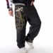 Suitable For All Seasons Embroidered Hip-Hop Jeans For Men Trendy HIPHOP Street Dance Casual Loose Plus Size Skateboard Pants_mkmklike.com