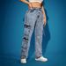 Women's Cargo Jeans High Waist Flap Pockets Oversized Fit Stretch Denim Pants - Streetwear Jogger Pants For Plus Size_mkmklike.com