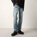 New Spray-Paint Washed Jeans – Men’s Oversized Straight-Leg Streetwear Pants | Light Wash Distressed Denim (Blue, S-3XL)_mkmklike.com