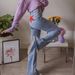 In-stock Cross-border Jeans, Tight-fitting Five-pointed Star Straight-leg Women's Long Pants, Solid Color Jeans For_mkmklike.com