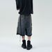 Men's Clothing Denim Shorts Men's Summer Style Trend Loose Cropped Pants Fat Men's Mid Length Pants_mkmklike.com