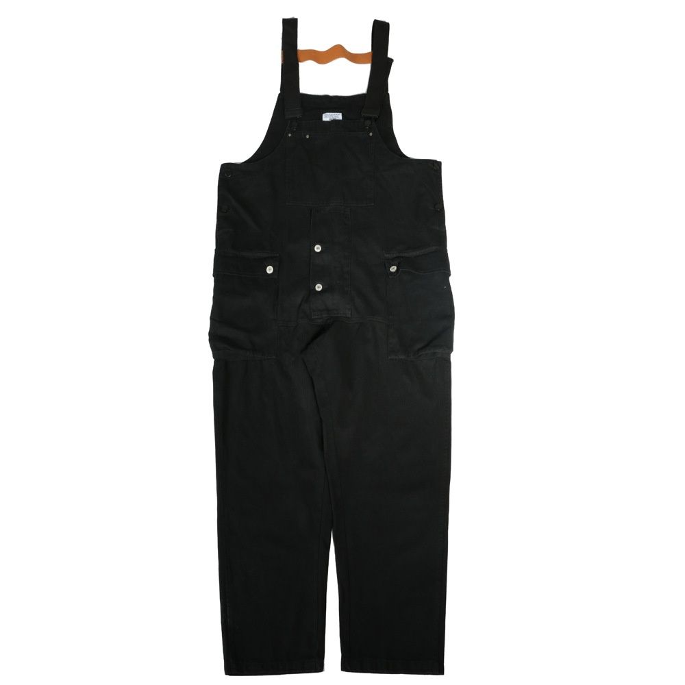 Pure Color Block Patchwork Cargo Overalls Men's American Style Multi-Pocket Suspender Pants Casual Denim Trousers_mkmklike.com