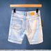 Men's Lightweight Denim Shorts – Relaxed Fit Cargo Style 5-Inch Inseam Summer Shorts With Multi-Pockets – Light Blue (28-36)_mkmklike.com