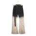 Men's Clothing Gradient Old Retro Stacked Flared Jeans_mkmklike.com