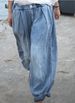 Women's Jeans Faux Denim Lantern Pants Women_mkmklike.com
