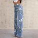Spring Summer New Women's Button up Front Pocket Printed Casual Jeans Denim Export Style 2026_mkmklike.com