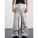 Men's Clothing High Street Style Distressed Denim Jeans Wide Leg Floor Length Slightly Flared Slimming Clean Fit Trendy Niche Design For Men And Women_mkmklike.com