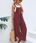 Women"s Solid Color Casual Strappy Jumpsuits _mkmklike.com