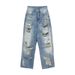 9-Hour High Street Ripped Jeans For Women In Summer 2025, New Loose Wide Leg Floor Pants 90538_mkmklike.com