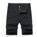 Men's Trendy Casual Denim Shorts Straight Leg Slim Fit Mid-Length Fashionable Non-Stretch Machine Washable Black Blue_mkmklike.com
