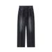 Nordmann Muqiu Clothing | American Cleanfit High Street Black Jeans Men's Loose Retro Washed Wide-Leg Pants_mkmklike.com