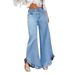Women's Clothing Trendy Wide-Leg Jeans For Women – Light Blue, Mid-Rise, Non-Stretch & Street Style – XS To XL_mkmklike.com