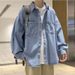 Autumn Fashion Retro Workwear Shirt Loose Denim Men's Jacket Shirt Casual Long Sleeved Jacket_mkmklike.com