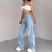 Women's Clothing Spring And Autumn Style Women's Stretch Denim Jeans - High Waist Comfort Fit, Classic Blue, Casual & Office Wear (Sizes 25-32)_mkmklike.com