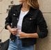 Women's Denim Jacket With Turn-Down Collar & Front Pockets, Slim Fit Short Casual Coat For Streetwear & Retro Style_mkmklike.com