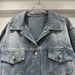 Women's Clothing Heavy Hot Diamond Loose Denim Jacket New Style High End Shiny Full Diamond Large Version Casual Top_mkmklike.com