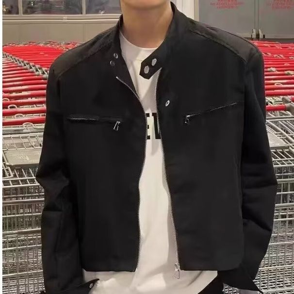 2025 Spring Autumn Korean Version Outerwear Men High Street Brand Harajuku Style Cool And Trendy Loose Jacket_mkmklike.com