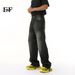 EF JEANS | 2025 Spring New American Retro Washed Wide Leg Straight Men's And Women's Loose Jeans_mkmklike.com