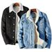 Men Winter Autumn Jacket Denim Inner Fleece Thicken Winter Jeans Jacket Coat Men's Turn-down Veet Jacket Mens Fur Parkas326_mkmklike.com