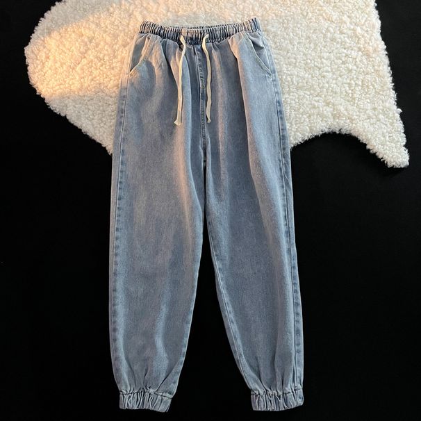 Men's Clothing Style Trendy Japanese Loose Straight Leg Harem Nine Point Casual Pants_mkmklike.com