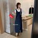 IMISS Loose Slimming Denim Dress For Women, Spring 2025 New Sleeveless Vest Long Skirt Z80568_mkmklike.com