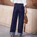 Women's Clothing Vintage Washed Non Stretch Wide Leg Jeans, Distressed Street Style, Loose Straight Leg Denim Jeans For Women, Suitable For Commuting._mkmklike.com