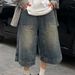 Men's Thin Denim Shorts Summer Style Straight Leg Five Point Pants Trendy Casual High Street Mid Length_mkmklike.com