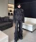 Men's Washed Distressed Denim Suit 2026 Trendy Two Piece Set Loose Fit Slightly Flared Pants And Jacket Spring Autumn Wear_mkmklike.com