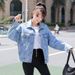 Chicco Chicco Spring And Autumn New Denim Jacket Women, Loose Korean Style Vintage Top For Plus Size Women_mkmklike.com
