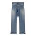 Men's Clothing Distressed Washed American Cut Wide Leg Cleanfit Flared Jeans Heavy Wash_mkmklike.com