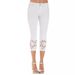 Women’s High-Waisted Stretch Denim Capri Pants – Slim Fit, Lace Trim, Wash Effect (S-5XL, White/Black/Light Blue)_mkmklike.com