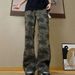 Men's & Women's Camo Cargo Pants, Slim-Fit Straight-Leg Trousers With Utility Pockets, Streetwear High-Waisted Cleanfit Style_mkmklike.com