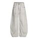 Men's Retro Distressed Jeans Loose Fit Straight Leg Mid Waist Long Floor Length Hip Hop Style Softener Machine Washable_mkmklike.com