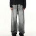 Vintage Washed Straight Leg Jeans For Men, Comfortable Relaxed Fit Denim Trousers, Casual Loose Wide Leg Pants_mkmklike.com