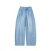Stylish Straight-leg Jeans With Sparkling Rhinestones For Women, Spring And Autumn, American Style, High-waisted,_mkmklike.com