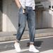 Large Size Men's Clothing Spring And Summer Thin Nine-point Jeans Men's 9-point Elastic Loose Retro Jeans Men's Cross-border Wholesale_mkmklike.com