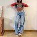 High Waist Straight Jeans For Women Retro American Wide Leg Loose Fit European Style Denim Hot Girl_mkmklike.com
