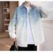 Chaolun Cloth Long Sleeve Denim Men Spring Autumn Youth Tie-Dye Trendy Loose Plus Size Handsome Shirt Jacket_mkmklike.com