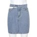 Women's Clothing Single Side Hollow Denim Skirt High Waist Slim Casual Hip Denim Skirt_mkmklike.com