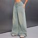 Vintage High Waist Button Fly Jeans For Women - Relaxed Straight Leg Wide Leg Distressed Denim Pants_mkmklike.com