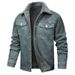 Denim Jacket Men's Spring And Autumn New Ruffian Handsome Tooling Casual Autumn And Winter Velvet Men's Trendy Jacket Casual Daily_mkmklike.com