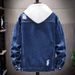 Streetwear Distressed Denim Jacket Men's Oversized Boyfriend Style Vintage Washed Workwear Coat With Raw Hem Detailing_mkmklike.com