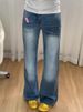 Retro Style High-Waisted Flared Straight Leg Jeans for Women plus Size Slimming Long Pants Autumn Style for Chubby Girls Pear Shaped Figures_mkmklike.com