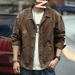 Retro Workwear Denim Jacket Men's Fashionable Loose Collar Denim Jacket_mkmklike.com