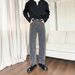 Nordmann 2025 Spring New Korean Style Straight Retro Black Gray For Men Loose High Waist Wide Leg Cool Jeans_mkmklike.com